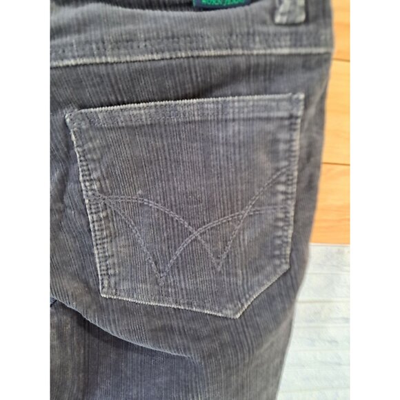 Y2K Gray Corduroy Worn Jeans Straight Leg Pants Women's Size 6 Low Rise - Picture 6 of 11